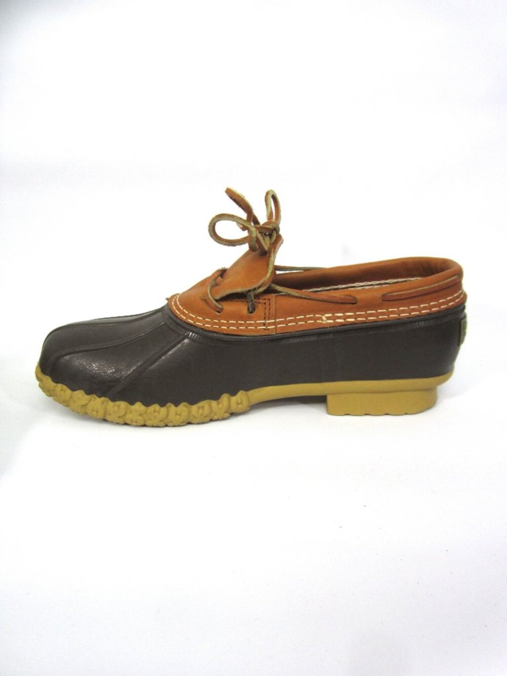 L.L. Bean Rubber Moccasin Moc Men's Size 9M Brown Made USA Maine Duck Shoes - Picture 3 of 12